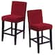 Aprilia Upholstered Transitional Counter Chairs (Set of 2) - Dark Red
