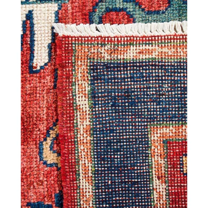 Hand Knotted Traditional Oriental Wool Area Rug - 7' 0" x 7' 1"