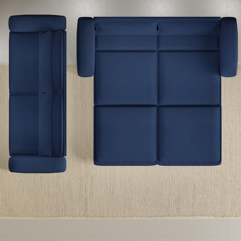 Homy Casa Pull-Out Sofa Bed, 2-in-1 Convertible Sleeper Couch