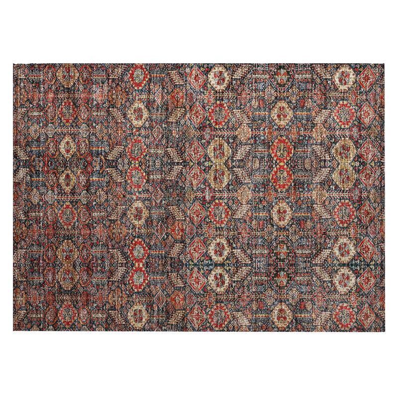 Machine Washable Indoor/ Outdoor Traditional Boho Chantille Rug