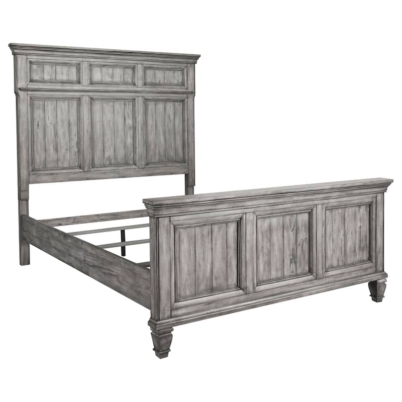 Avenue Farmhouse Tall Headboard Wood Panel Bed