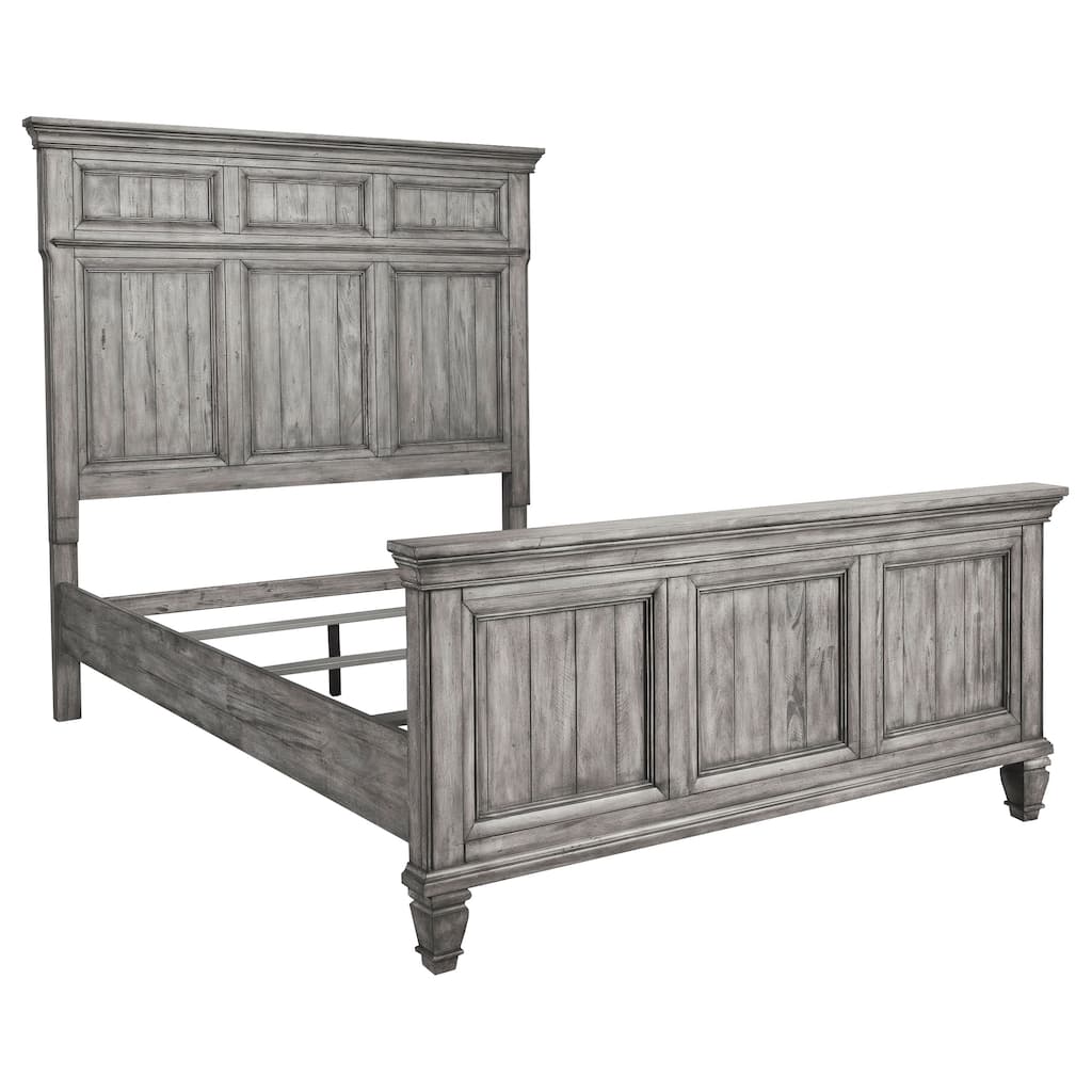 Avenue Farmhouse Tall Headboard Wood Panel Bed