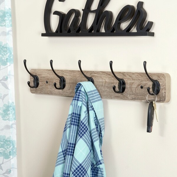 5X Cast Iron Design Wall Mounted Hooks Coat Hat Clothes Hanger Hall Tree Coffee 