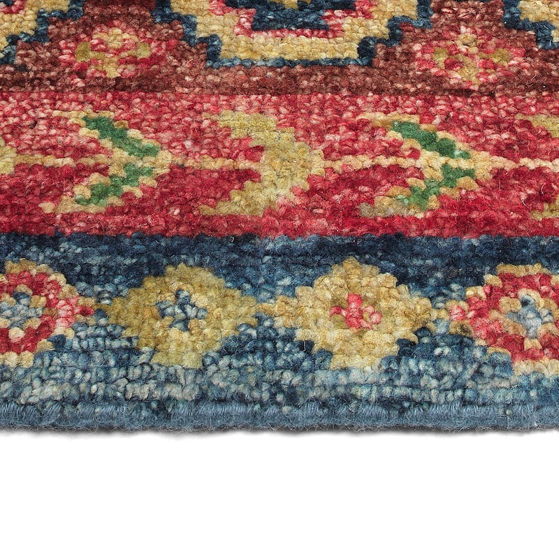 Atiqa Collection Blue Rectangle Indoor Area Rug