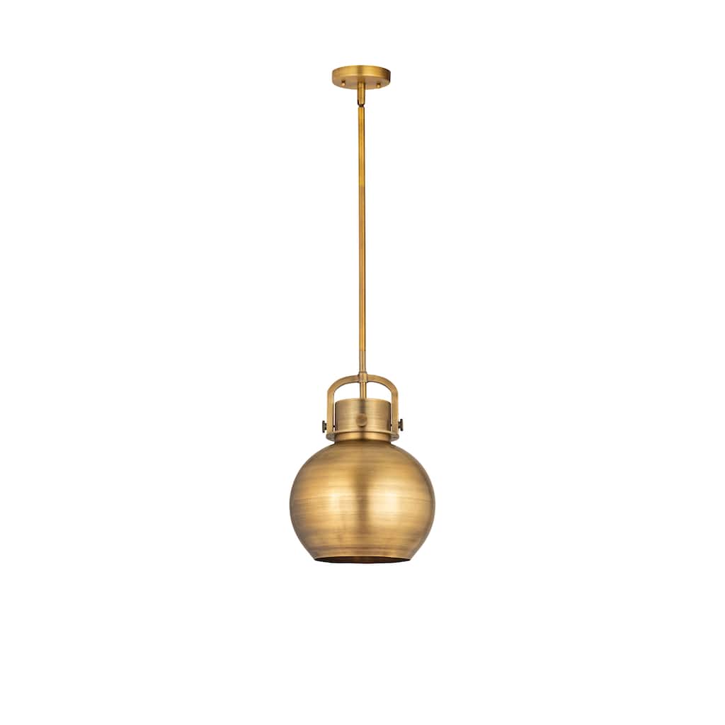 Innovations Lighting Newton Metal Sphere - 1 Light 10" Stem Hung Pendant