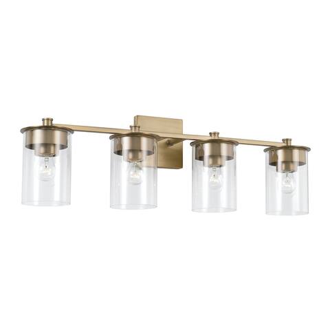 Mason 4-light Bath/ Vanity Fixture w/ Clear Glass