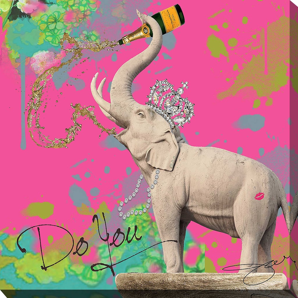 "Elephant, Do You" by Jodi Print on Canvas