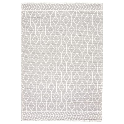 ECARPETGALLERY Braid weave Sienna Grey Wool Rug - 6'0 x 8'11