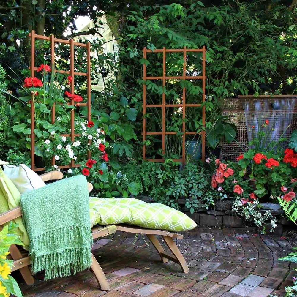 60-inch Outdoor Pine Wood Garden Trellis - 60 in. H x 20 in. W x 1.5 in. D