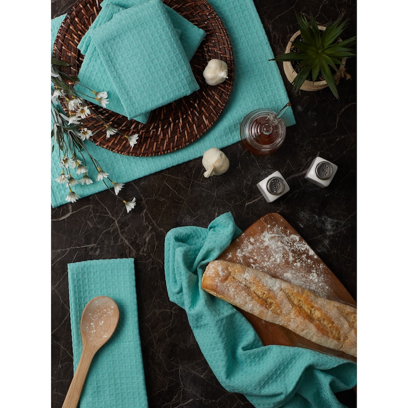 DII Black Recycled Cotton Waffle Dishtowel (Set of 6)