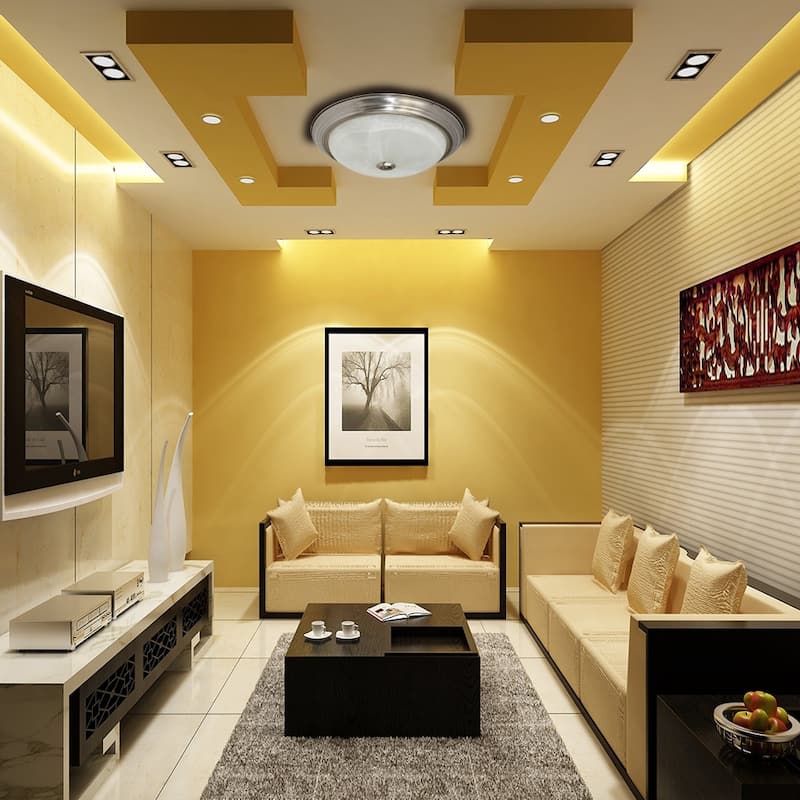 LED Flush Mount Ceiling light in Brushed Nickel