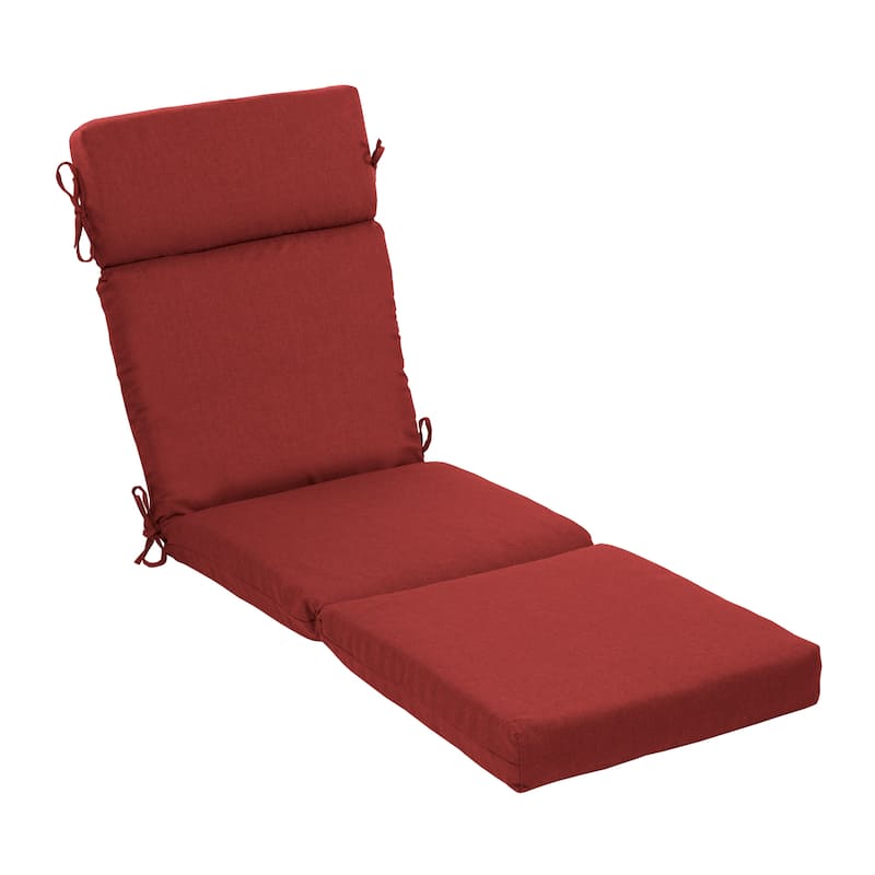ARDEN Oceantex Outdoor Chaise Lounge Cushion 72 x 21 - 21 W x 72 D in. - Nautical Red