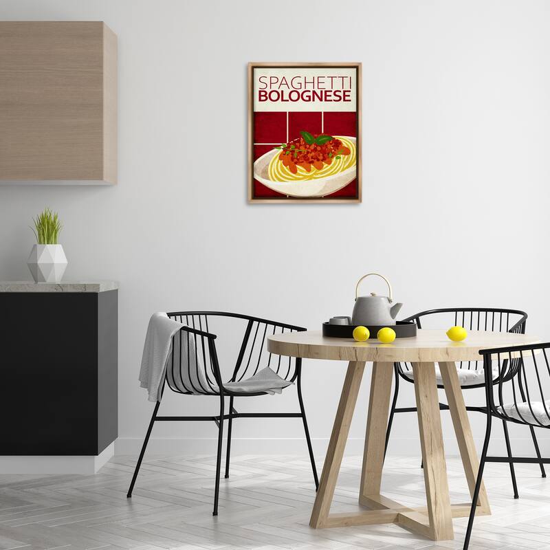 Stupell Spaghetti Classic Kitchen Framed Floater Canvas Wall Art Design By Kim Allen