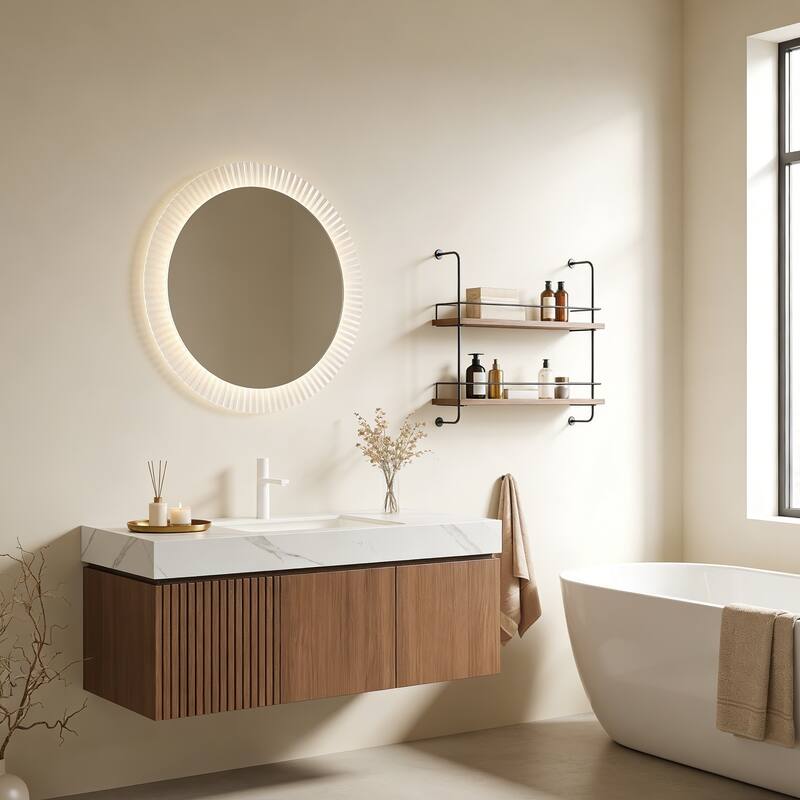 Floating Storage Bathroom Vanity with 1 Pre-drilled Faucet Hole
