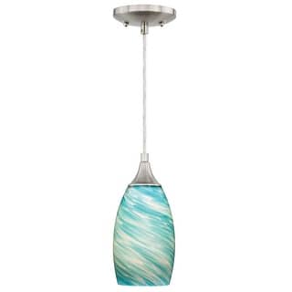 Vaxcel Lighting Milano 1 Light Mini Pendant with Multi-Colored Glass