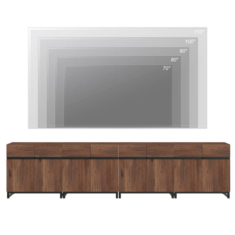 Modern TV Stand for TVs up to 120 inch, 4 in 1 TV Console with Adjustable Shelves, Media Console Table