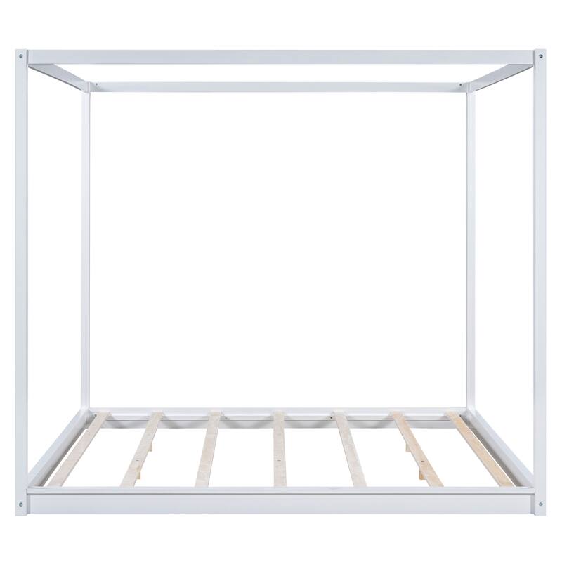 Platform Bed with Headboard and Support Legs