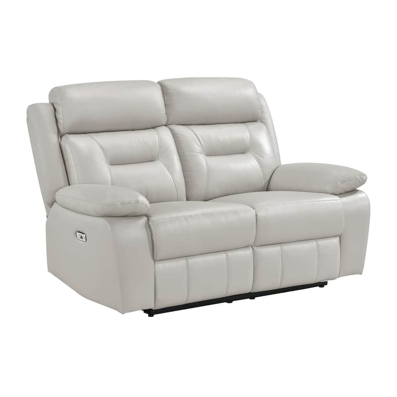 Garrey Leather 2-Piece Power Double Reclining Living Room Sofa Set