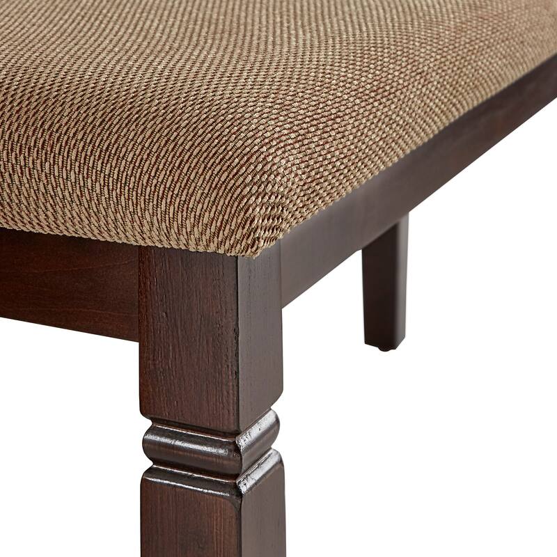 Lynn Espresso Finish Upholstered Dining Bench by iNSPIRE Q Classic