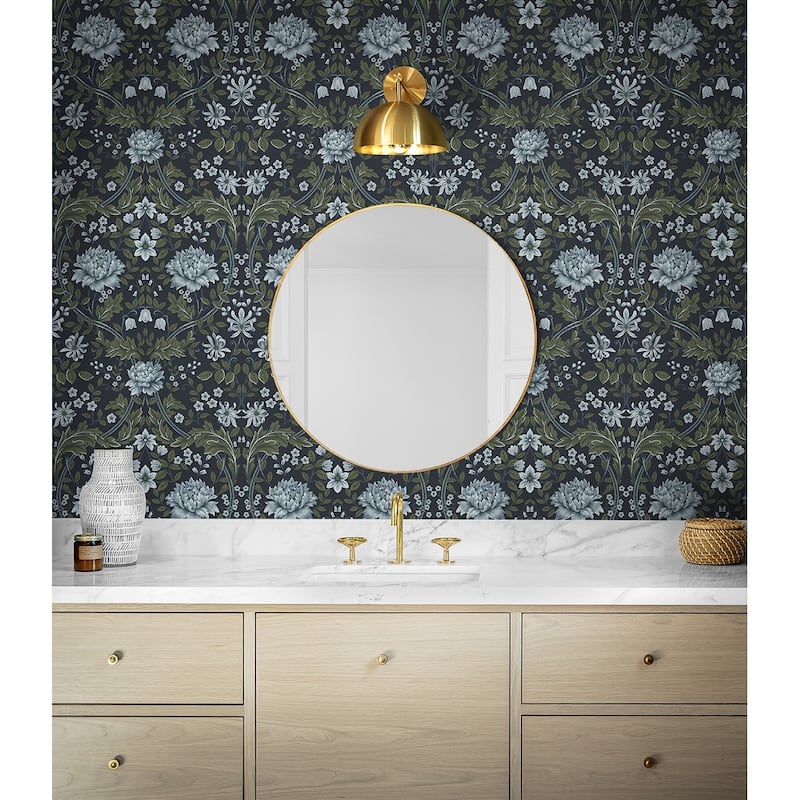 NextWall Honeysuckle Trail Peel and Stick Wallpaper