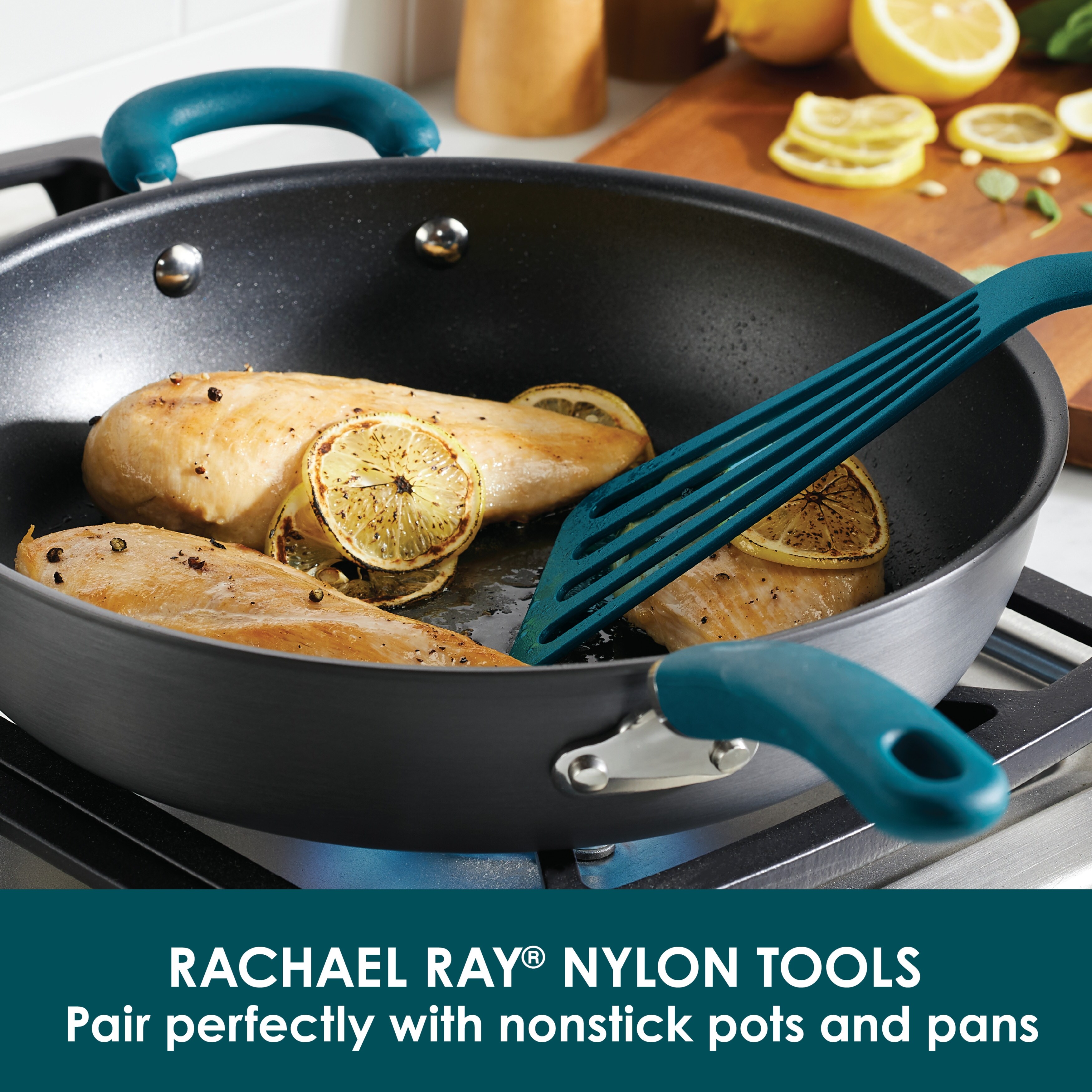 Rachael Ray Cucina Nylon Nonstick Kitchen Utensil and Veg-A-Peel Set,  5-Piece & Reviews