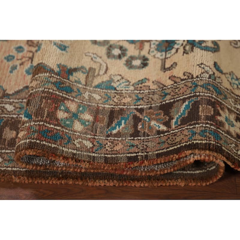 Lilian Persian Vintage Runner Rug Handmade Wool Carpet - 3'8"x 9'7"