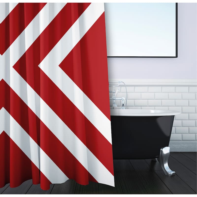 X' Stripes Pattern Shower Curtain