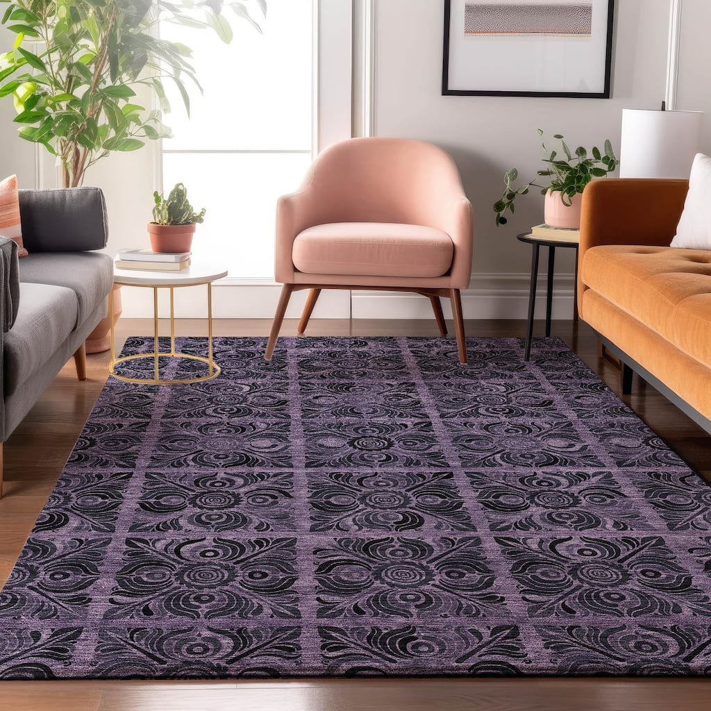 Premium Washable Super Soft Mosaic Panel Mayfield Rug