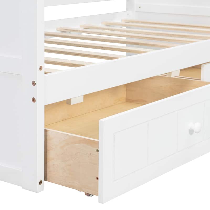 Twin Canopy Daybed with 2 Storage Drawers, Elegant & Functional