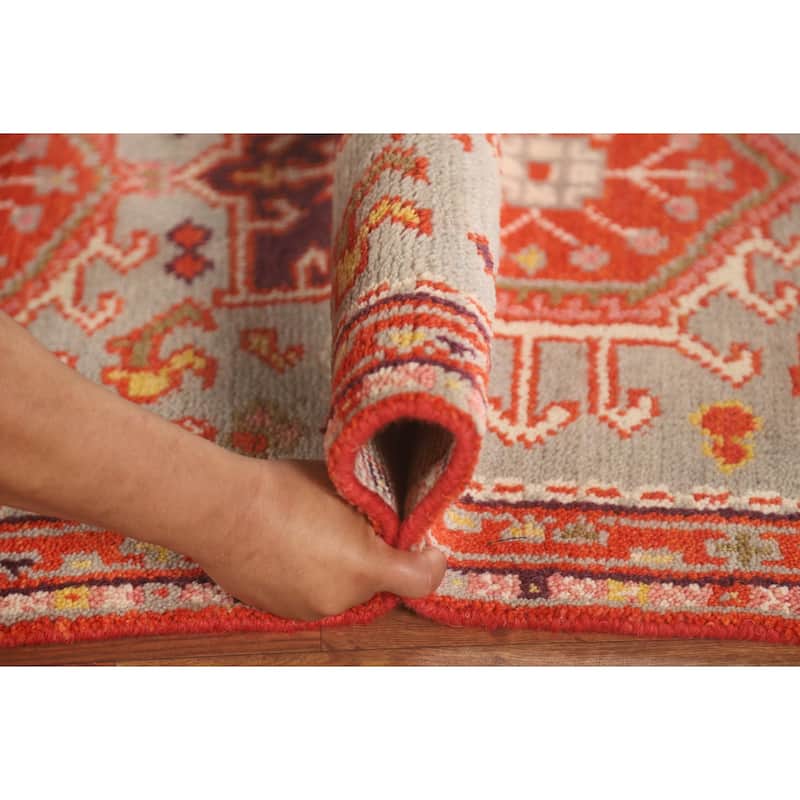 Heriz Serapi Oriental Runner Rug Handmade Geometric Wool Carpet - 2'8" x 7'11"