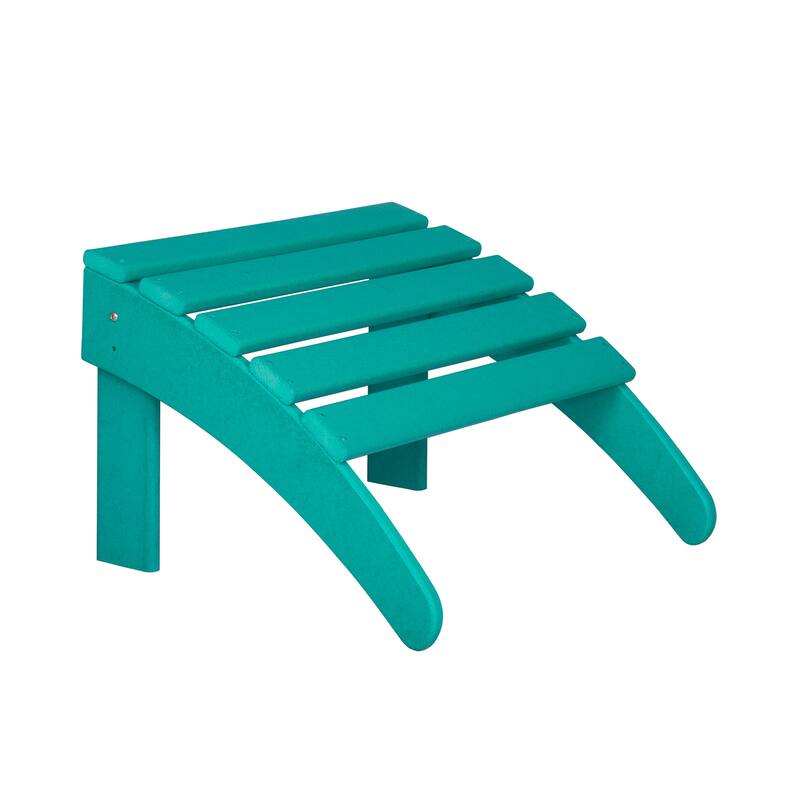 Laguna Eco-Friendly All-Weather Outdoor Patio Foldable Ottoman - Turquoise