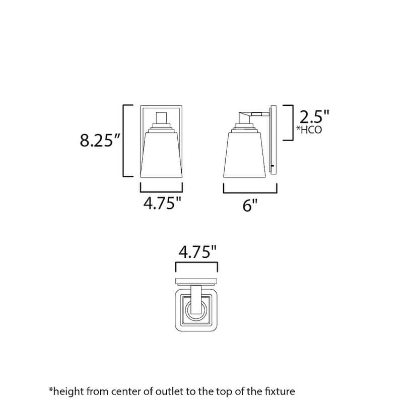 Maxim 21381CL Cubos 9" Tall 1 Light Wall Sconce