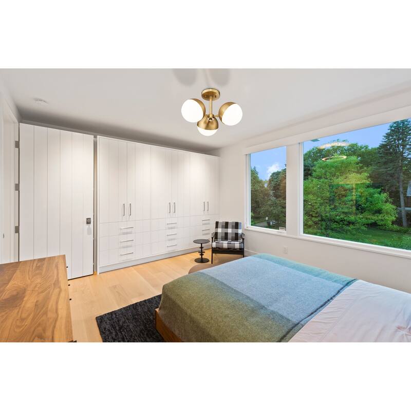 Z-Lite 7517-3SF Realm Sphere 3 Light 18" Wide Semi-flush Ceiling