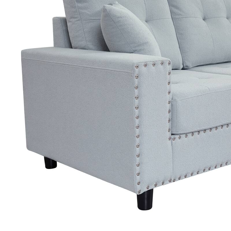L-Shaped Modular Sectional Sofa with Removable Cushions