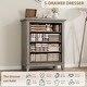 preview thumbnail 6 of 18, 4 Dresser for Bedroom, 34.8" Tall Vertical Drawer Dresser with Large Storage, Freestanding Wooden Closet Chest