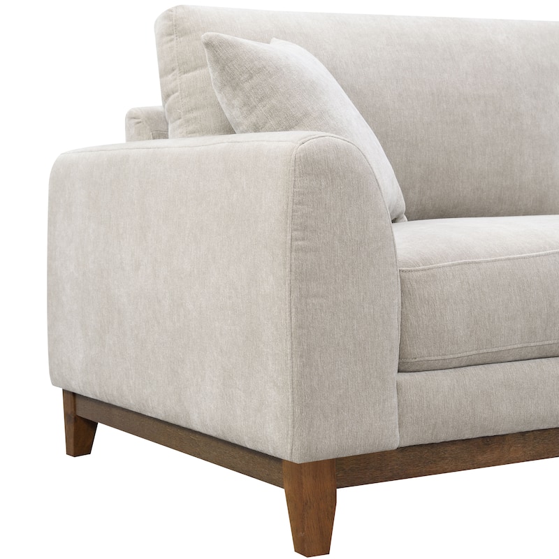 Furniture of America Lurek Mid Century Modern OEKO TEX Chenille Loveseat