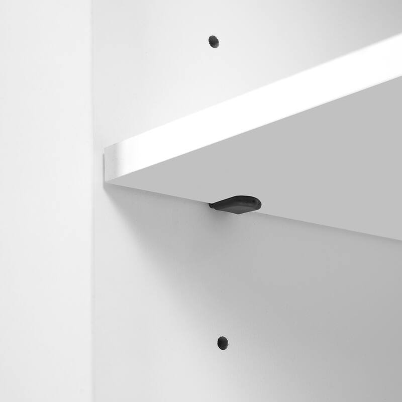 36" Bathroom Vanity with Ceramic Sink, Soft-Close Doors, Double Drawers & Adjustable Shelves - Freestanding Storage Cabinet