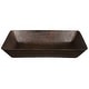 preview thumbnail 5 of 10, 20-in Rectangle Vessel Hammered Copper Sink (VREC2014DB)