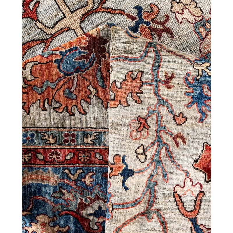 Serapi One-of-a-Kind Hand-Knotted Area Rug - Gray - 9' 1" x 12' 1"