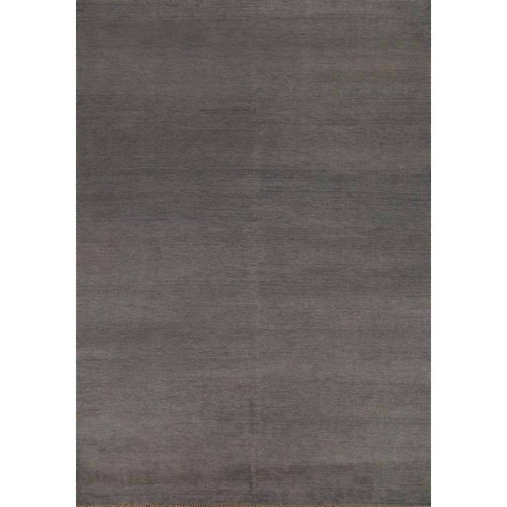 Modern Gray Gabbeh Oriental Area Rug Handmade Living Room Wool Carpet - 6'8" x 9'7"