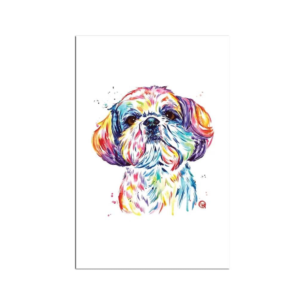 Kiki The Shih Tzu Fine Art Paper Print by Lisa Whitehouse - Multi