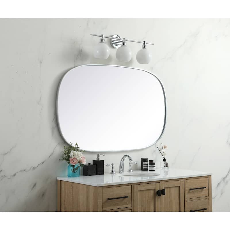 Indigo Home Metal Frame Oval Mirror 30x48 Inch