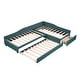 preview thumbnail 5 of 40, 3-in-1 Daybed L-shape Corner Sofa Bed with Pull-out Drawer and Trundle Bed, Linen Upholstered Bed Twin Size Sleeper Couch Bed