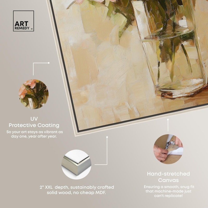 Soft Pink Blooms Canvas by Art Remedy