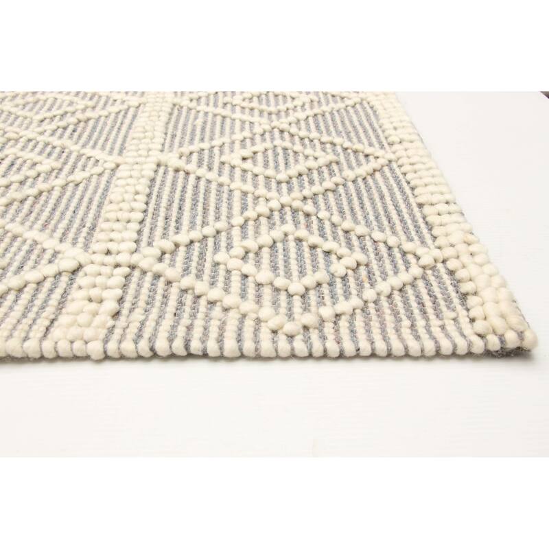 ECARPETGALLERY Braid weave Sienna Cream Wool Rug - 6'1 x 8'11