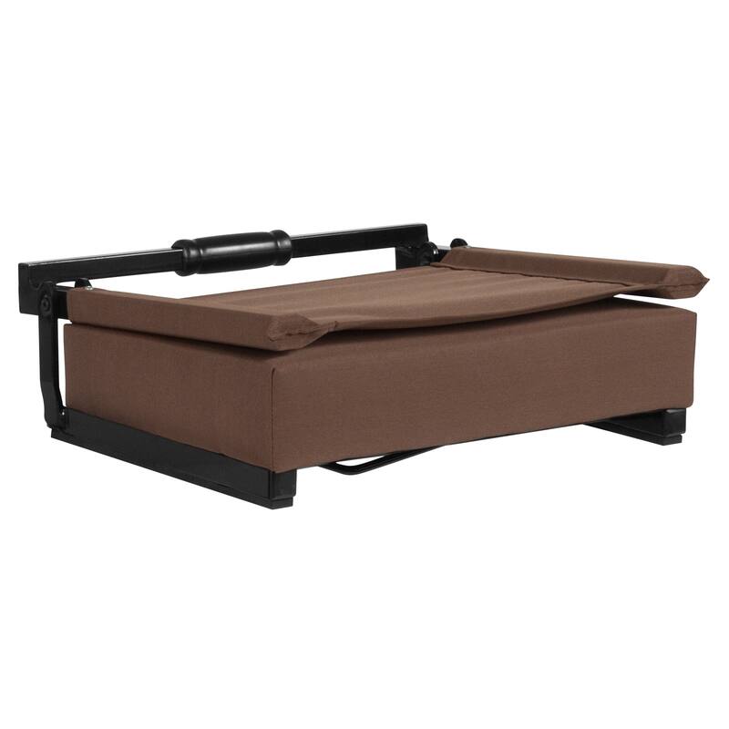 2 Pack 500 lb. Rated Lightweight Stadium Chair-Handle-Padded Seat