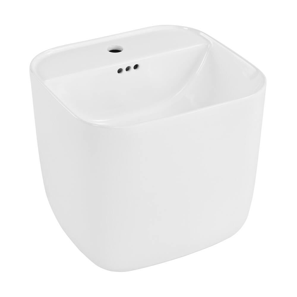 Charme 17.5" Wall-Mount Bathroom Sink - 18" x 16.8" 16"