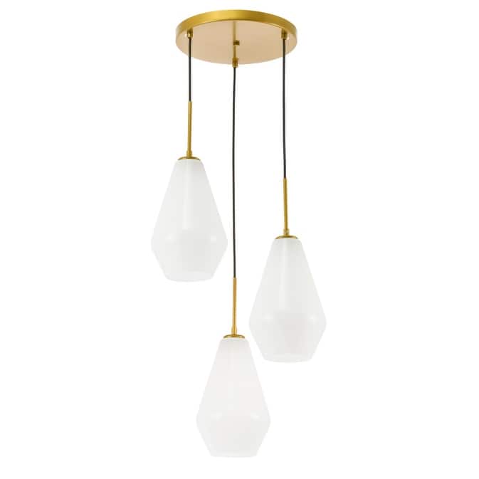 Gerald 3-light Modern Elongated Glass Hanging Pendant