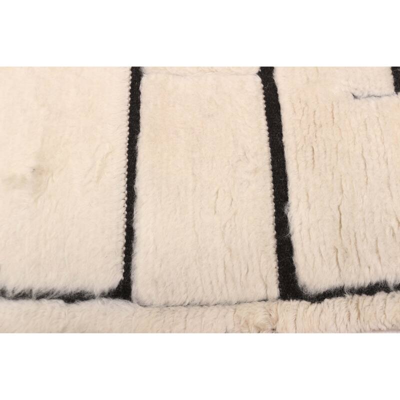 ECARPETGALLERY Hand-knotted Tangier Cream Wool Rug - 5'3 x 7'7