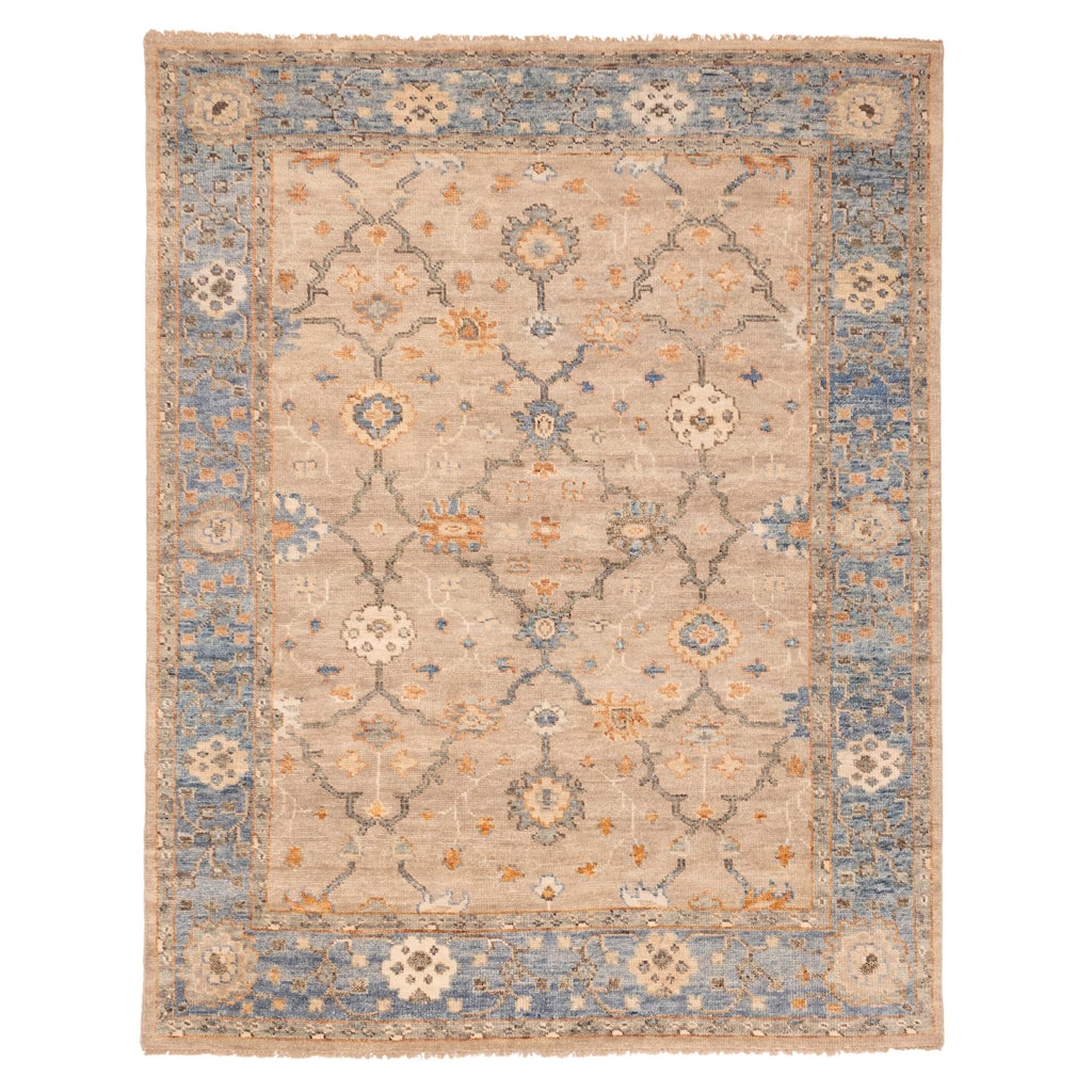 ECARPETGALLERY Hand-knotted Jules Serapi Taupe Wool Rug - 7'10 x 10'0